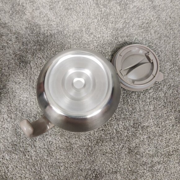 NEW Stainless Steel Coffee Cup With Lid In Beige Color Drink On The Go Travel - Picture 3 of 7